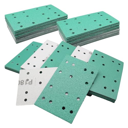 3x5 Sanding Sheets 80x133mm Sandpaper for RTS 400, 60-220 Grit, 50 Pcs