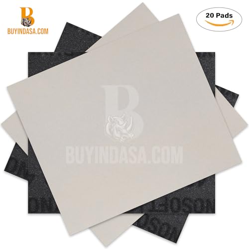 Indasa Rhynosoft Foam Sanding Pads - 4.5" x 5.5",Hook and Loop, 1500 Grit, Redline, Flexible,Tear-Resistant, Ideal for Automotive, Wood,& Finishing (Pack of 20 Pads) - size: 1500-Grit 20 Pads Redline