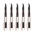 MANUFORE 5pcs 9mm Snap-off Knives with 30-Degree Precision Blade - size: 5pcs pink knife