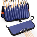 Stand Up Paint Brush Holder Case, 22-Slot Paintbrush Storage Bag Pop-Up - color: Navy, size: Large 6*13.5"