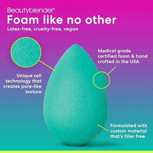 Beautyblender® | Chill Blender Makeup Sponge | Blend Liquid Foundations, Powders and Creams | Streak Free Application | Vegan, Cruelty Free | Made in USA - color: Chill, size: 1 Count (Pack of 1)