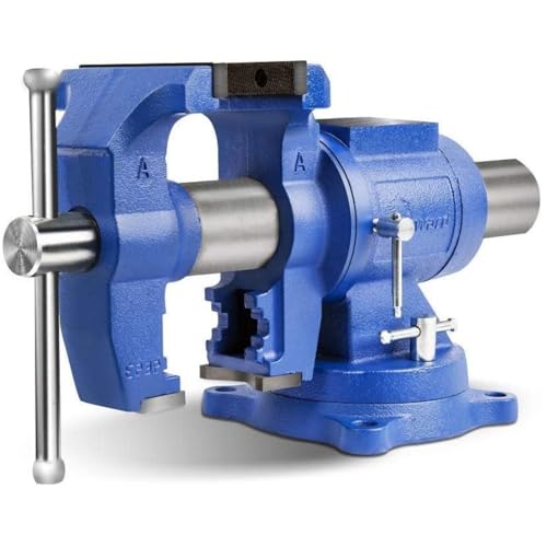 Forward DT100 4 Inch Heavy Duty Bench Vise with 360° Swivel Base and Head - size: 4 Inch