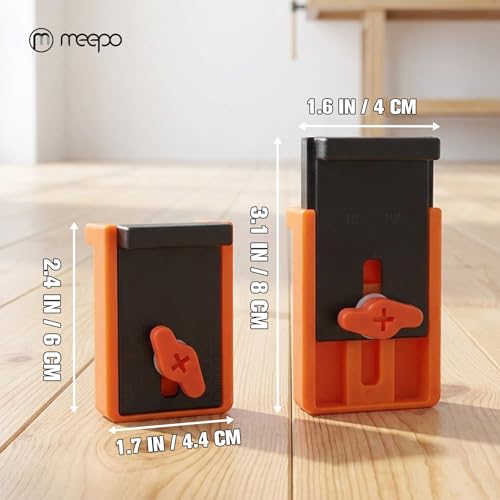 M MEEPO 20-Pack Upgraded Flooring Spacers, 1/4" to 1" (6-25mm) Adjustable Gap, Stable Wide-Base Design Never Slip or Fall, Professional Laminate Wood & Vinyl Plank Flooring Tools for DIY Installation