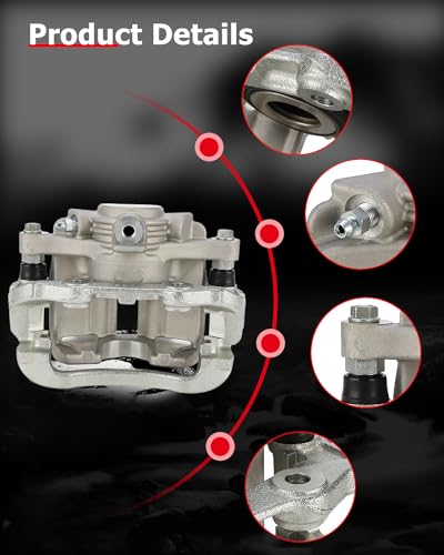 cciyu Rear Left/Right Disc Brake Caliper Assembly With Bracket 18B4712 - size: Rear Left[18B4712]