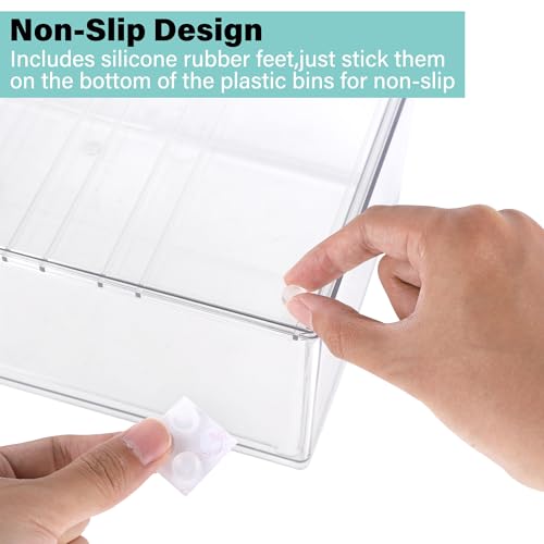 Prsildan Acrylic Makeup Organizer, 2 Pack Stackable Clear Storage Drawers for Baby Bottles Desk Organizers with 2 Drawers for Countertop Vanity Nursery Modular System for Cosmetics Jewelry - size: Stackable-2 Drawers