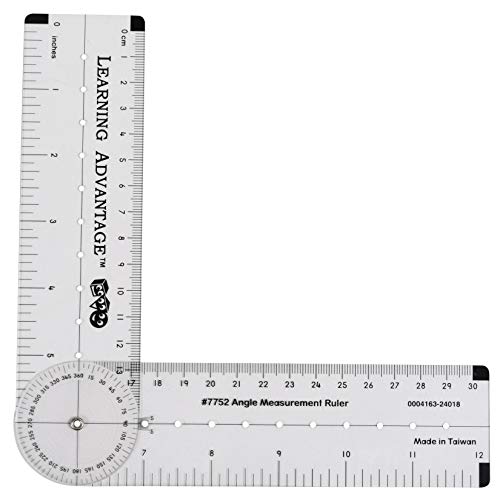Learning Advantage Angle Measurement Ruler, Clear, Flexible and Adjustable