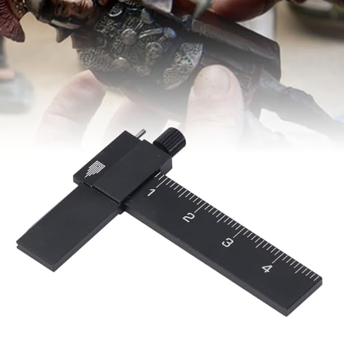 Model Hobby Scriber, Adjustable Tungsten Steel Blade Equidistant Parallel Scribing Ruler for Building and Model Crafting Aluminum Alloy Black - color: Black