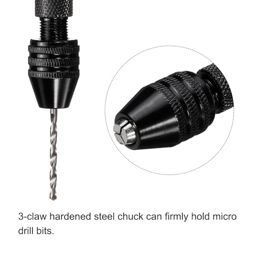 Generic 49pcs Pin Vise Drill Bit Set, 0.5mm-3.0mm Micro Mini Twist Drill Bits Set 48pcs, Precision Pin Vise Rotary Hand Tools, for Metal Wood Plastic Model DIY Making
