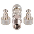 Airbrush Coupler Adapter Fittings 3-Pack, Brass Quick Connect Connector for Air Compressor and Airbrush Hose, Replacement Parts for Painting Tool Accessories