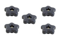 POWERTEC 5 Pack 5/16"-18 5 Star Knobs, Threaded Clamping Knobs for T Track & Table Saw Accessories, Featherboard, Woodworking Jigs on Miter Saw, Router Table, Drill Press (71071) - style: 5/16", 5-Star