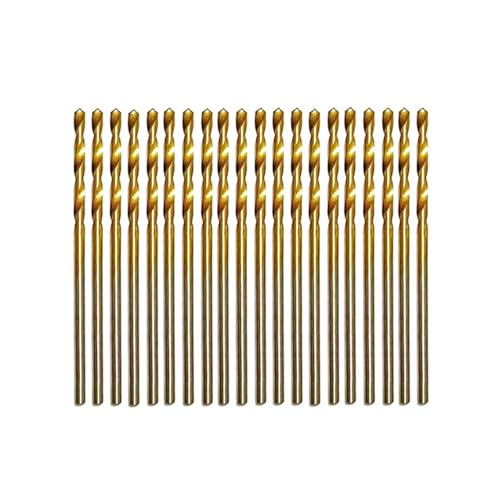 1/16" Mini Titanium Twist Drill Bit Set (20Pcs), HSS43 Fully Ground Micro Drill Bits for Wood, Metal,Plastic, Aluminum Alloy,Steels - style: 1/16"(20pcs)