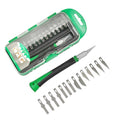 Precision Craft Knife Set with 15 Replacement Blades - Ergonomic Non-Slip Handle Hobby and Exacto Knife Set with Protective Cover for Art, Scrapbooking, Architecture Modeling, Stenciling (Green) - color: Green