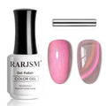 RARJSM Glassy Diamond Brown Purple Glitter Cat Eye Gel Nail Polish 15ml - color: Brown Purple
