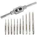 10pcs Micro Taps Bit Small Hand Screw Thread Taps M1-M3.5 with Tap Wrench