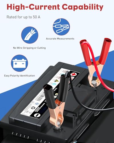 Vibit 10 Pcs Alligator Clips Heavy Duty Copper Spring Loaded Battery Clamps - size: 10 PCS-50A