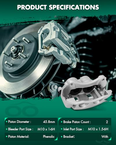 SCITOO Front Right Disc Brake Caliper With Bracket 18B4951 Silver - size: Front Passenger[18B4951]