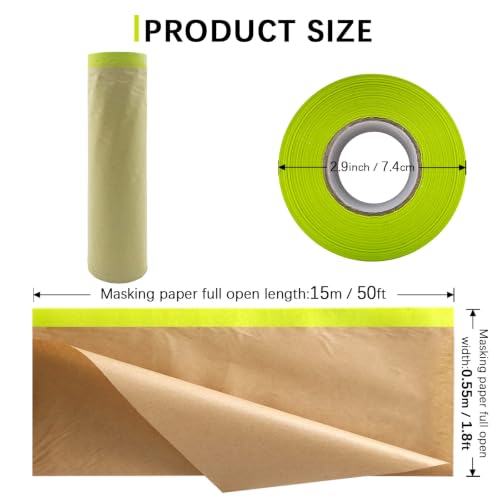 2 Pack Masking Paper, 20" X 100feet, Tape and Drape - style: 2 pack