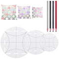 Taiyin 7 Pcs Quilt Circle Template & Washable Pens, Acrylic Circle Ruler