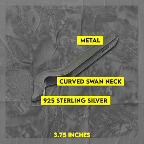 SE 925 Sterling Silver Marking Stamp Tool - Curved Swan Neck Design for Jewelry Making -91925MS