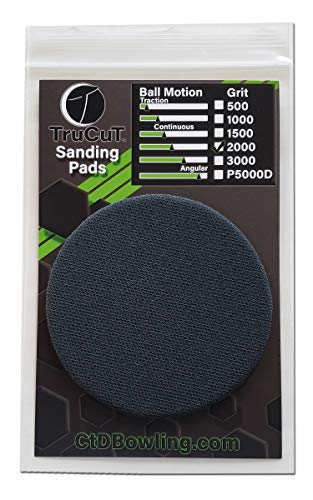CTD TruCut Sanding Pads for Bowling Ball Resurfacing (2000 grit 5 inch) - size: 5 inch, style: 2000 Grit