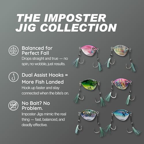 Imposter Jig, Bonita Pattern, Slow Pitch Fishing Lure, Inshore and Offshore - size: 100 Gram