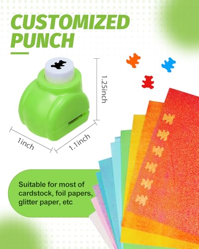 UCEC 20PCS Mini Hole Punch Shapes, Star Heart Paper Punches for Crafting - color: 20pcs multiple styles mini punch