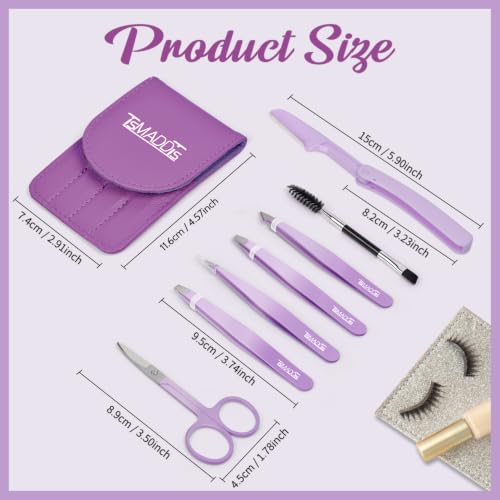 TsMADDTs Eyebrow 7-Piece Precision Facial Hair Kit - color: Lavender