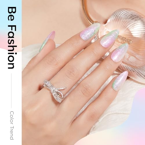modelones Pearl Gel Nail Polish Set, 6 Colors Iridescent Shimmer - color: A A A1 Prism Thread