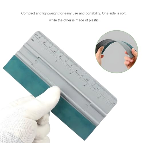Felt Squeegee for Car, 12 Inch Scratch Free Car Wrapping Applicator Decal Squeegee with 30CM Scale Ruler, Auto Window Tint Wallpaper Smoothing Tool Felt Edge Vinyl Scraper - color: 12 Inch