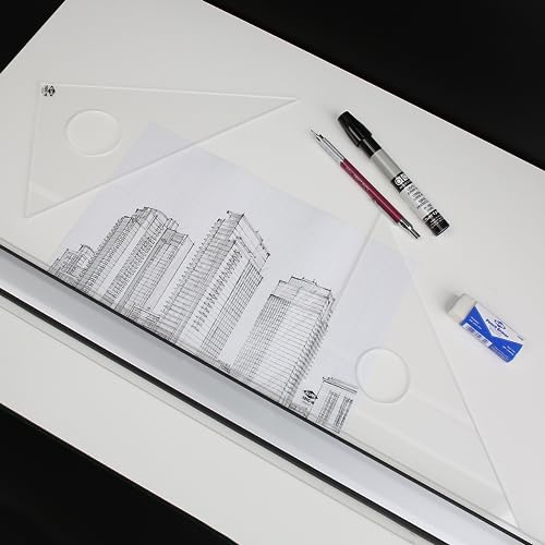 ALVIN Drafting Triangle, Clear Acrylic, 30/60 Degrees, 24 in, 130C-24 - size: 24", style: 30/60 Degrees