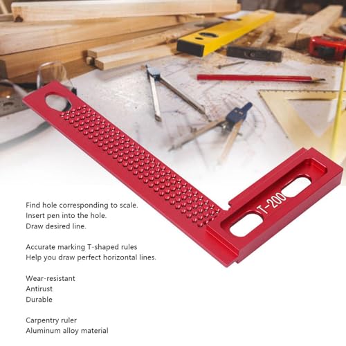 Aluminum Alloy Woodworking Ruler 200mm