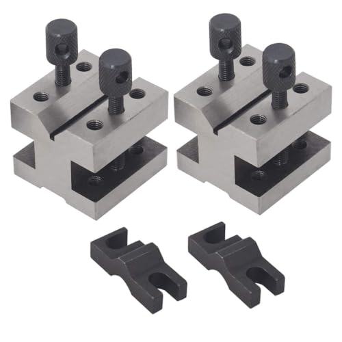 findmall 1-3/8 x 1-3/8 x 1-3/16 V Block with Clamp, 90 Degree Angle Set - size: 1-3/8 x 1-3/8 x 1-3/16