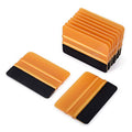EHDIS 10pcs Vinyl Squeegee 4 Inch Car Vinyl Scraper Decal Applicator Window Tint Wallpaper Smoothing Tool with Black Fabric Felt Edge -Gold - color: Gold