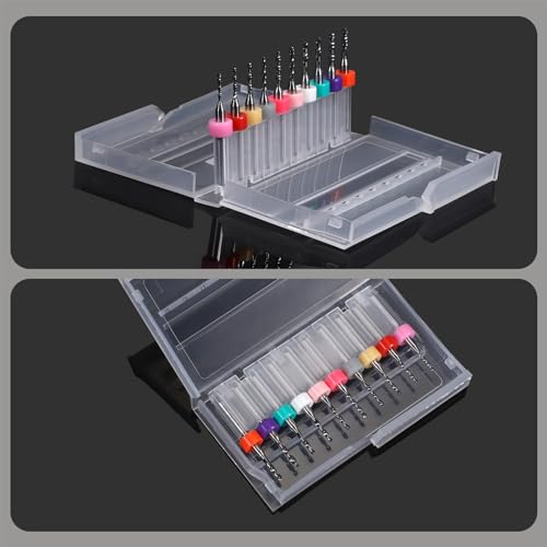 OwnMy 40PCS PCB Drill Bits from 0.1mm-3.0mm Micro Drill Bits Set