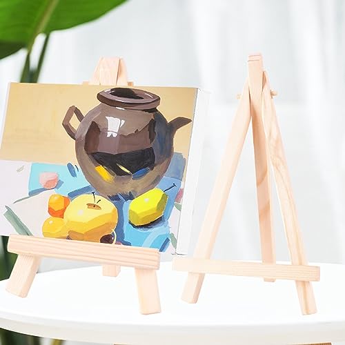 40Pcs Wood Easel Stands Small Triangles Tabletop Display Easel