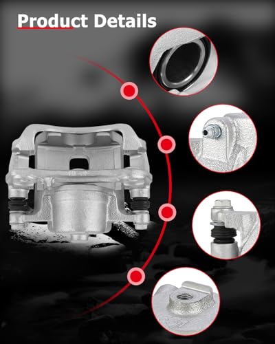 cciyu Front Left & Right Disc Brake Calipers With Bracket 18B4880 18B4881 - size: Front[18B4880+18B4881]