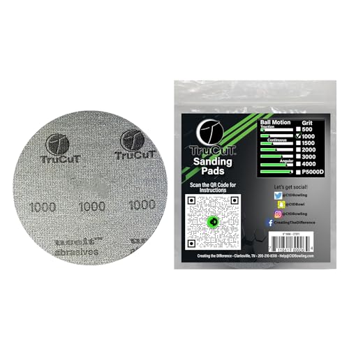 CTD TruCut Sanding Pads for Bowling Ball Resurfacing (1000 grit 6 inch) - size: 6 inch, style: 1000 Grit