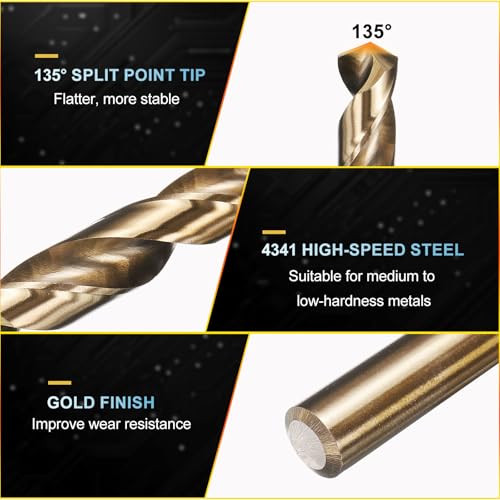 PATIKIL Micro #19 Drill Bit 4341 High-Speed Steel for Thin Metal 10 Pack - size: #19