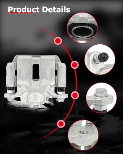 cciyu Rear Left & Right Disc Brake Calipers with Bracket 19B2929 19B2928 - size: Rear[19B2929+19B2928]