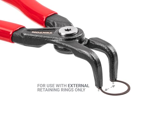 TEKTON 5 Inch 90-Degree External Retaining Ring Pliers | PRR31035 - size: 5 Inch, style: External 90-Degree