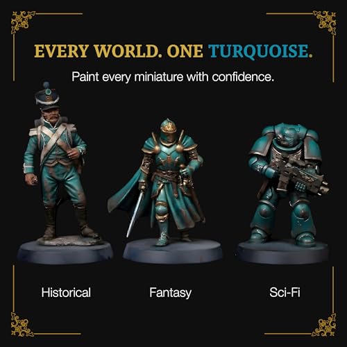 Ludus Bellum Miniature Paint Turquoise Color 18ml Precision Dropper Bottle - color: Turquoise