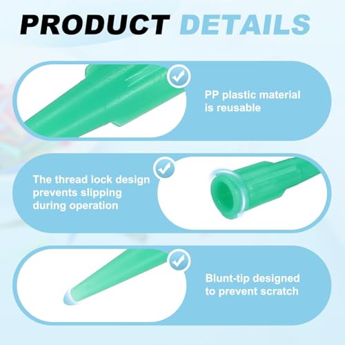 uxcell 100Pcs Plastic Tapered Pinhead, 18 Gauge 0.84mm Glue Blunt Tips