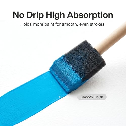 Poly Foam Brushes 2inch 18pcs, High Density Foam Paint Brush - size: 2inch 18pcs