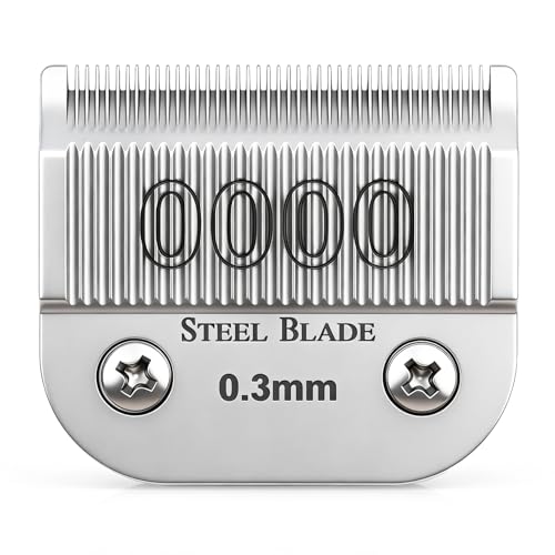 0000 Clipper Blade 0.3mm Compatible with Oster Classic 76, Silver, 1 Pack - size: Size 0000
