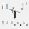 Advanced Handheld Airbrush Set – Multiple Spray Needle Protective Cap Replaceable + Centering Adjuster + Cleaning Kit – Precision Spraying Tool for Models, Nail Art, Tattoos, Art, and DIY Projects