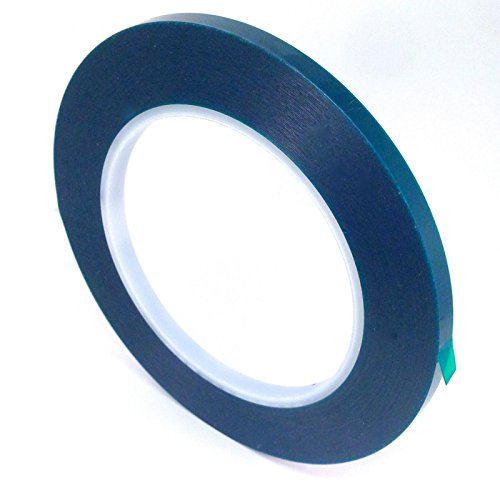 High Temp Masking Supply 1/4" x 72 Yards 400ºF Green Polyester PET Tape - size: 1/4" Wide X 72 Yards Long