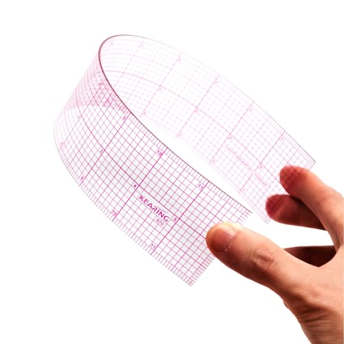 KEARING 2"x12" Clear Sewing Graph Ruler - PVC Plastic Pattern Grading Ruler - style: B70(12")