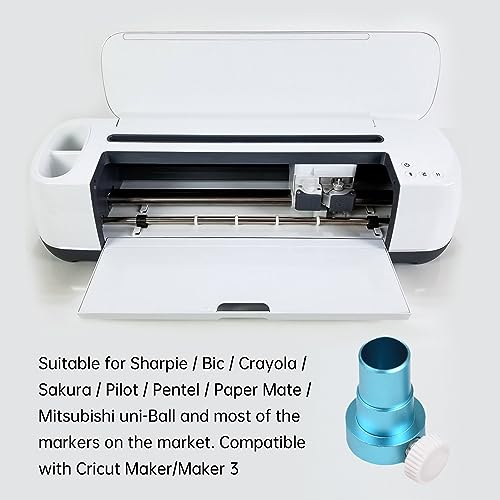 CricutPen Adapters Universal Pen Holder Aluminum Alloy with 3pcs Cutting Mats for Joy Cutting Machine (3) - size: 3