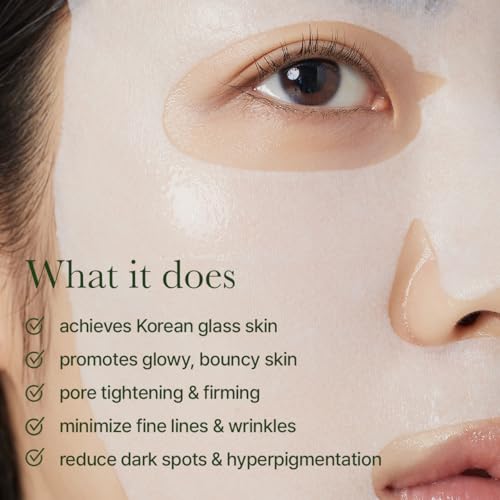 ARENCIA Hyssop Glow Sheet Mask, 5 Pack, Hydrating, Glowing, Boosting, Repairing for younger looking skin with Vitamin A,C,E - size: 5 Count (Pack of 1)