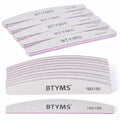 BTYMS 10 Pcs 100/180 Grit Nail Files - Double-Sided Emery Boards for Acrylic, Gel & Natural Nails - size: 10 Count (100/180 Grit)